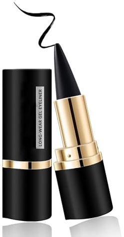 Schwarzer Gel Eyeliner Stift Matt, Wasserdicht Eyeliner Creme Wischfester, Glatte Textur Lidstrich Stift, Schnell Trocknende Pencil Stick Long Lasting Tattoo für Augen Make-Up
