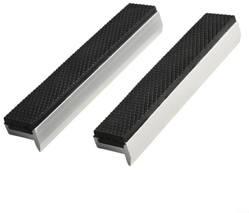 Ganasce per morsa morbide solide per cuscinetti per qualsiasi morsa in metallo, tiene saldamente parti rotonde ed esagonali, design a forma di V, protezione multiuso (15,2 cm)