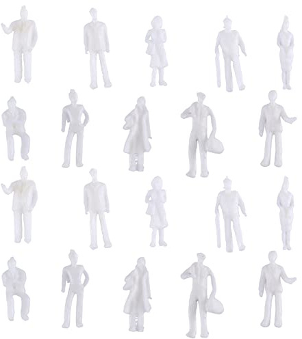 Kueohse 100 Stueck HO Massstab 1 : 100 Weisse Zug Modell Figuren Zug Figuren