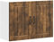vidaXL Lucca Engineered Wood Kitchen Wall Cabinet - Smoked Oak, 80x31x60 cm, Glass Door Cupboard Storage Unit