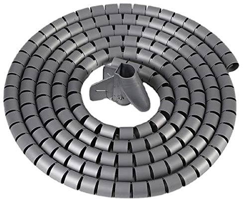 Bafnsiji Cavo ordinato, Avvolgimento del Cavo con Morsetto, Manica di Gestione del Cavo, Avvolgimento a Spirale del Cavo, Tubo Telaio Resistente al Calore con Clip per Organizer