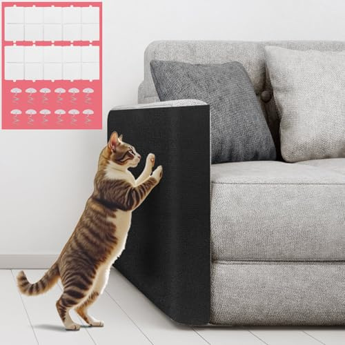alophoty Kratzmatte Katze Selbstklebend 200x40cm - Kratzschutz Sofa Katze, Katzen Kratzmatte, Selbstklebend Kratzteppich Katze Wand, Langlebig, Katzenfreundlich