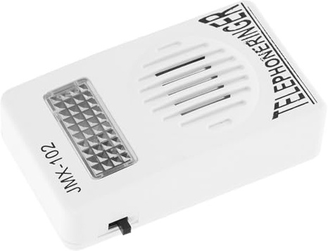 HOMSFOU Amplificador de Timbre y Facilitar Llamadas Claras Blanco para Teléfono Fijo Ligero Volumen Ajustable Adecuado para Mejorar el Sonido