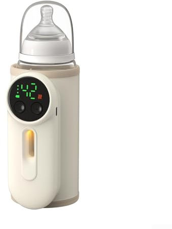 Eawfgtuw Portable Baby Bottle Warmer 8000MAh, USB Vacuum Flask Milk Warmer, Insulated Travel Bag Cordless Heating, For Standard Wide Neck Bottles