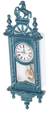 VANZACK Dollhouse Vintage Mini Pendulum Clock Realistische Dekoration Für Miniaturhäuser Retro Design Maßstab Für Puppenhaus Deko Und Landschaftsgestaltung