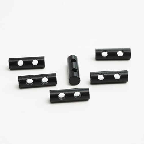 FERROFIRE 6er-Pack kleine Feuerstäbe (25,4 mm) mit 2 Löchern – Ferrocerium-Zündsteine für DIY-Paracord-Armbänder, Survival & Notfall-Feuerstarter für Camping und Outdoor-Ausrüstung.