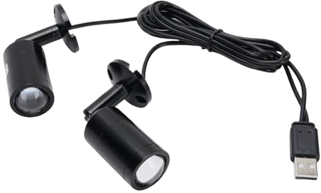 Asixxsix Spotlight a LED, Doppia Teste a LED Light Accent Lights Lamplet per Display, Dipinti, Immagini, Piante, Gioielli, Scaffali, Vetrina, Sotto il Mobile