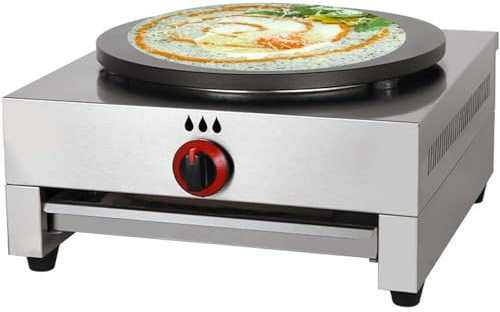 Kccjjrg A,Crêpière, Crêpière Commerciale De 15,7 Pouces/Machine À Crêpes À Gaz/Machine À Crêpes Antiadhésive, Machine À Crêpes pour Crêpes Aux Œufs