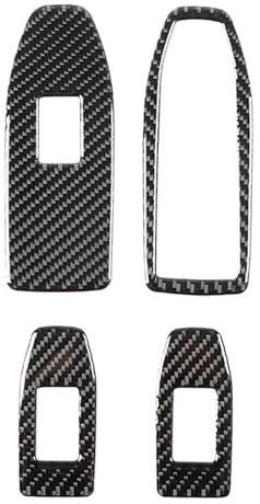BNGDFDGH Cadre de panneau de commande de lève-vitre de voiture, compatible avec BMW X1 IX1 U10 U11 2023-2024, décoration en fibre de carbone souple, accessoire intérieur(Black)