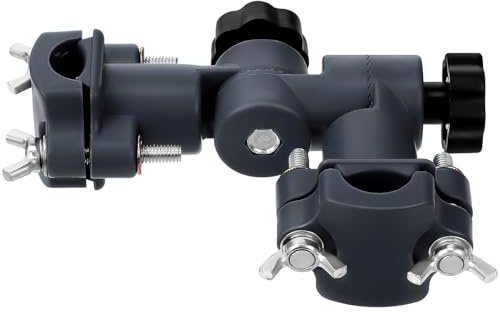 PHENOFICE Verstellbare Angelstuhl Sonnenschirmhalterung aus Abs mit Winkelverstellung und Verstellbarem Knopf Schwarzer Schirmständer für Angelstuhl und Bait Tray im Outdoor Einsatz