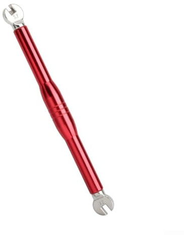 Chiave per raggi per costruttori di ruote di biciclette e meccanici con doppia testa esagonale da 0,5 mm e 1,0 mm, supporto per calibrazione della tensione dei raggi e allineamento dei cerchi