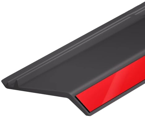 Vierteaguas Muro Exterior Deflector de Lluvia para Capó de Goma, Estilo | Perfil Vierteaguas Exterior para Ventanas con Sistema Antirretorno y Borde Desviador(Width5.5cm(2.2in),4m(13.1ft))