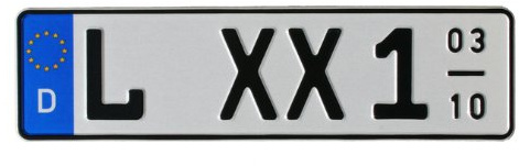 KFZ-Kennzeichen Saison EU 420 x 110 mm, reflektierend, Autoschilder mit Wunschkennzeichen