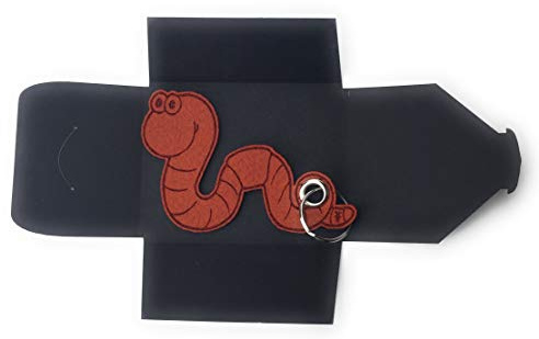 filzschneider Filz-Schlüsselanhänger Regenwurm (Farbauswahl) als Geschenk - made in germany