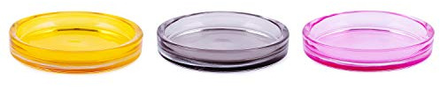 pajoma Kerzenteller Leona aus Glas im 3er Pack