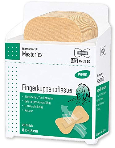 Werosmart® Pflasterspender-Einsätze Fingerkuppenpflaster 8 x 4,5 cm (Textil | Beige | Klassisch)