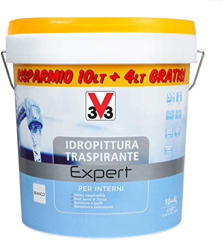 V33 Idropittura Traspirante Expert 10+4 Bianco Opaco 14 l