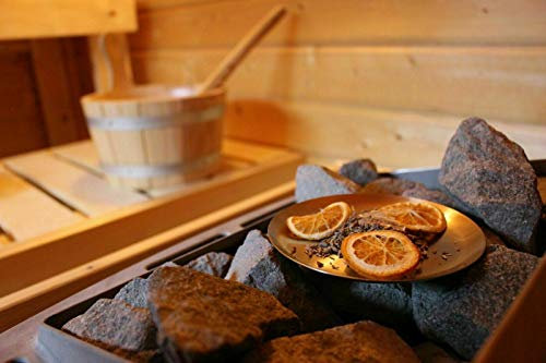 Sauna Kräuterschale Verdampferschale Edelstahl Aufguss mit Kräuter/Aroma - Bio Aufguss mit Kräuter - Auch Ideal für Mentholkristalle, Muster: Kräuterschale inkl. Aroma
