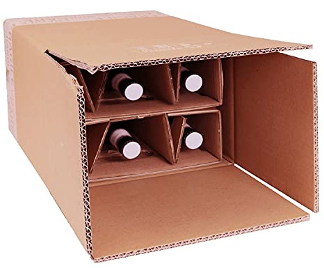 smiley pack Bier 0,5 Liter Flaschenversandkarton für 6 Flaschen inklusive Einlage Menge wählbar zertifiziert für Versand mit DHL DPD PTZ Bierflaschen Bierversandkarton Bierkarton Bierverpackung (50)