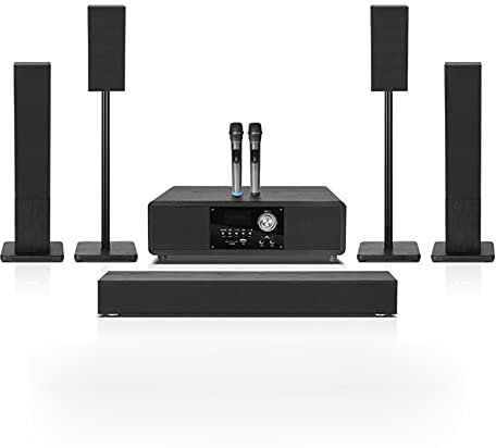Audio De Cine En Casa 5.1, Potencia Estéreo De Audio De Cine En Casa con Sonido Envolvente Inalámbrico Bluetooth De 100 W, 5 Altavoces, Control Remoto, Sonido De Cine 360 °
