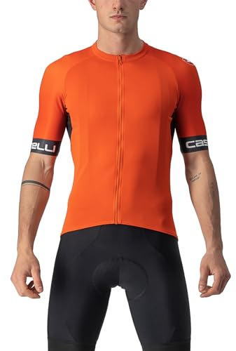 CASTELLI Herren Eingang VI Jersey T-Shirt, Fiery Red/Dark Gray-Ivory, XL
