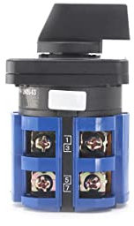 TOP-VIGOR Interruptor de cambio LW26-32 C04/2 380V 32A 2 posiciones 8 terminales Interruptor selector de leva giratorio universal