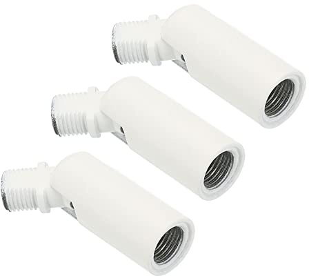 PATIKIL Sloped Ceiling Light Adapter, 3 Pack 180 Degree M10 Thread Chandeliers Ceiling Pendant Lighting Adapter for Angle or Irregular Ceiling, White