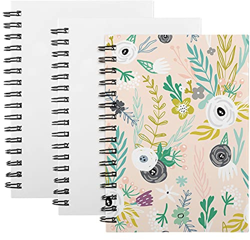 Zonon Sublimationsnotizbücher A5 Spiralnotizbücher Hardcover DIY Notizbücher Schreibpapier Notizbücher für Schule Büro Zuhause Reisebedarf, 60 Seiten (6 Stück)