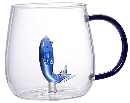 Tazza Da Caffè Con Animali 3D, Tazze Per Bere In Vetro Trasparente Da 380 Ml, Tazza In Vetro Con Animali 3D, Tazza Da Caffè Con Cartoni Animati I Migliori Regali Di Natale Per Gli Amici E I Bambini