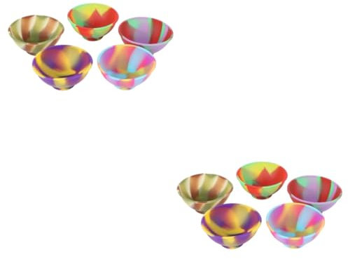 ibasenice 10piezas Tazón De Silicona Para Bebés Cuencos De Alimentación y Condimentos Apto Para Niño Niña Mezcla De y Patrones