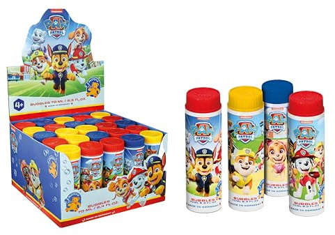 Pustefix 420816310 Såpbubbelburkar, med 70 ml vätska, storpack, lock med integrerad blåsring, Peppa Pig-design, 4-faldigt sorterade, klassiker för stort såpbubbelnöje