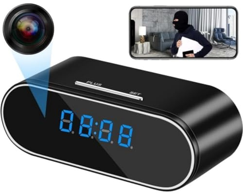 DISCORAMA® - OROLOGIO SVEGLIA DIGITALE CON TELECAMERA, SVEGLIA SPIA CON CAMERA NASCOSTA, SVEGLIA DIGITALE VIDEOSORVEGLIANZA WIFI VIDEO AUDIO