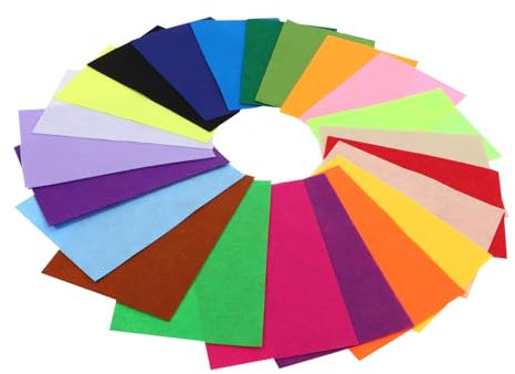 BESTonZON 22 Blatt Farbiges Filztuch bastelmaterial kinder bastel materialien Filzplatten, Stoffplatten Steppfilzblätter Decoupage-Papier Nähstoff zum Nähen Patchworkstoff Decke der Stoff