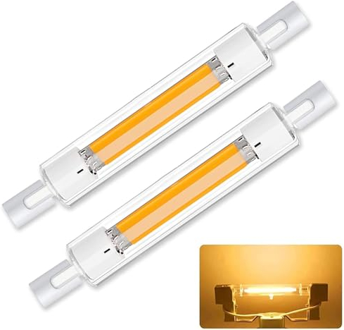 R7S LED 118mm Dimmbar, Ersatz für 300W Halogenstab, COB Glühbirne Warmweiß 3000K 2000LM, Kein Flackern, 360° Abstrahlwinkel, 220-240V, 2er Pack