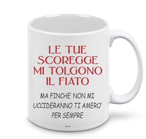 Tazza in Ceramica con scritta Le tue scoregge puzzano - idea regalo - Compleanno scherzo