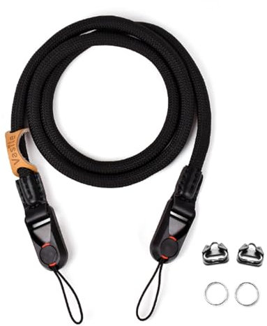 Rixotix Adjustable Quick-Release Camera Strap for DSLR, Mirrorless, and SLR Cameras - Climbing Rope Design, Neck/Shoulder/Crossbody Support, Ideal for Photographers