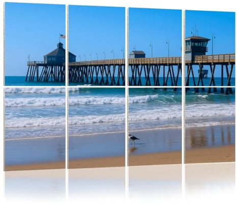 8 Pack Acoustic Foam Panels Sound Proofing Panels imperial beach pier wooden dock pictures royalty free photos Acoustic Wall Panel Soundproofing for Livingroom Nursery Room 48x32 Home Decor