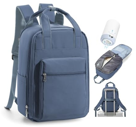 BJLFS Mochila Viaje Cabina Avion 40x30x20 Ryanair con Vacio Mochila al Vacio con Bomba Equipaje de Mano 40x30x20 Wizzair Mujer Bolsa de Viaje 40x20x25 Vueling Mochilas para Computadoras portátiles