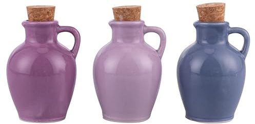 Set 6 Anfora mini oliera 95 ml in ceramica tappo in sughero, Provence