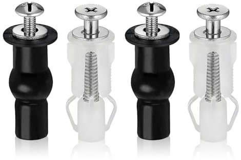 Kit de tornillos para asiento de inodoro, 4 piezas, universal, tapa de inodoro, bisagras, pernos, tuercas, repuesto