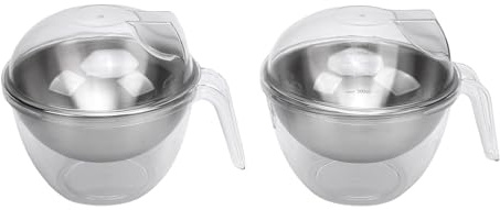 Lot de 2 bols à salade glacée avec couvercle, plateaux de service réfrigérés inclinés en acier inoxydable pour fêtes, bol isolé pour légumes, fruits, pommes de terre, pâtes froides