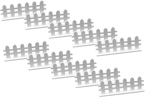 ROMISBABA Lot de 20 Mini Clôtures en Bois Blanc pour Micro-paysages, Décoration Jardin Miniature, Accessoires pour Maison de Poupée, Ornement de Clôture de Paysage, Mini Barrière Décorative