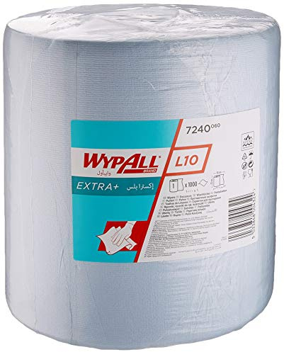 WypAll L10 Surface Wiping Paper 7240 - Jumbo Xtra Wide Wiper Roll - 1 Blue Roll x 1,000 Paper Wipers