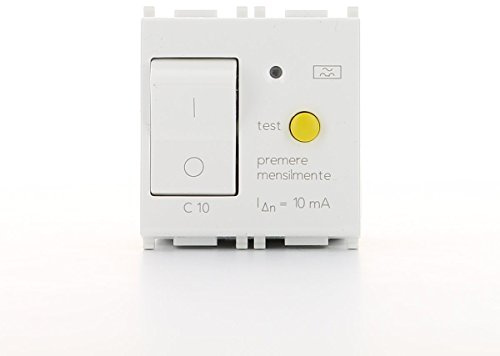 Vimar serie piatta - Interruttore magnetotermico differenziale 1 polo+neutro c10 10ma piatto bianco