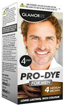 Glamorize Pro Dye Creme Colour Hair Dye For Men Shade 4 Medium Brown