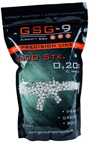GSG-9 Softair BBs, Kal. 6mm, 0,20g weiss, 5.000 St. Im Beutel, 204469