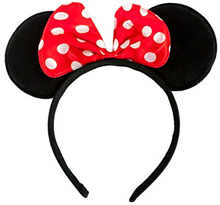 Oblique Unique Maus Haarreif für Damen - Maus Ohren mit roter Punktschleife - Perfekt für Maus Kostüm für Damen, Karneval Maus Verkleidung, Mottoparty & JGA Accessoire