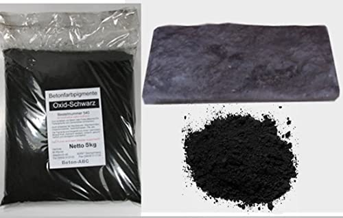 Pigment Oxidschwarz 5 kg, Eisenoxid Schwarz, Anthrazit - für Betonmasse, Estrich, Harz, Mörtel, Lehm, Fugenmaterial