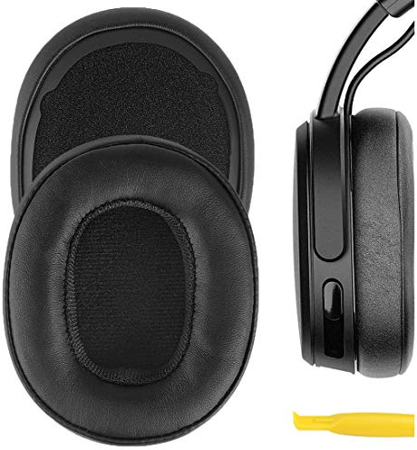 Geekria QuickFit Replacement Ear Pads for Skullcandy Crusher Wireless, Crusher EVO, Crusher ANC, Hesh 3/ EVO/ANC, Venue ANC, Crusher 540 Active Wireless Headphones, with Video Guide (Black)