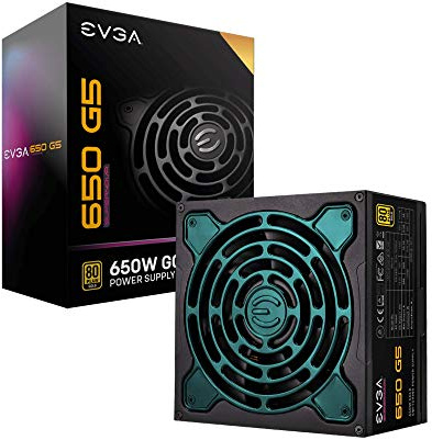 EVGA SuperNOVA 650 G5, 80 Plus Gold 650W, Vollständig Modular, Eco Mode mit FDB Fan, 10 Jahre Garantie, Beinhaltet Power ON Self Tester, Kompakte 150 mm Größe, Netzteil 220-G5-0650-X2